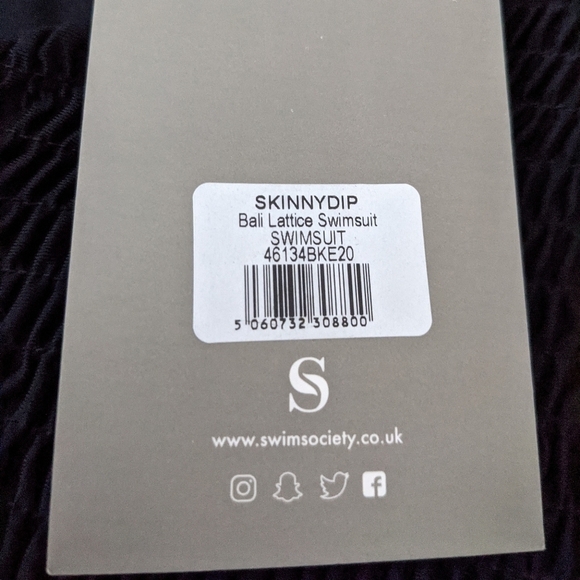 Swim SOCIETY Bali Lattice Swimsuit One Piece Blk - Picture 8 of 12